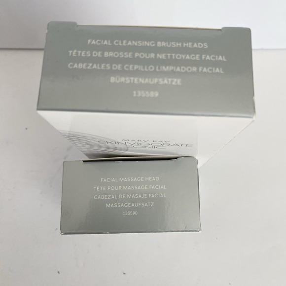 Mary Kay Skinvigorate Sonic Brush Heads 135589 & Massage Head 135590 NIB - Picture 2 of 3